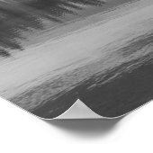 Bergmeer, dok, zwart en wit poster (Hoek)