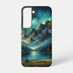 Bergmeer/hut onder de sterren samsung galaxy hoesje