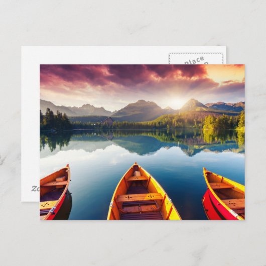 Bergmeer in het nationaal park High Tatra 3 Briefkaart (Voorkant / Achterkant)