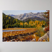 Bergmeer in Schilderachtig Estes Park Poster (Voorkant)