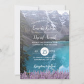 Bergmeer Lavender Floral Wedding Kaart (Voorkant)
