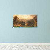 Bergmeer met reigers – Heinrich Funk Canvas Afdruk (Insitu (Houten vloer))