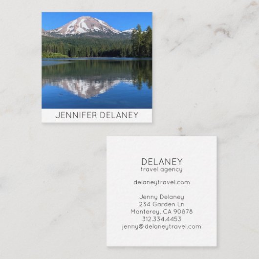 Bergmeer Natuur Fotoreizen Vierkante Visitekaartje (Voorkant / Achterkant)