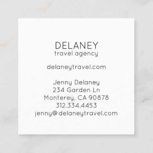 Bergmeer Natuur Fotoreizen Vierkante Visitekaartje (Achterkant)