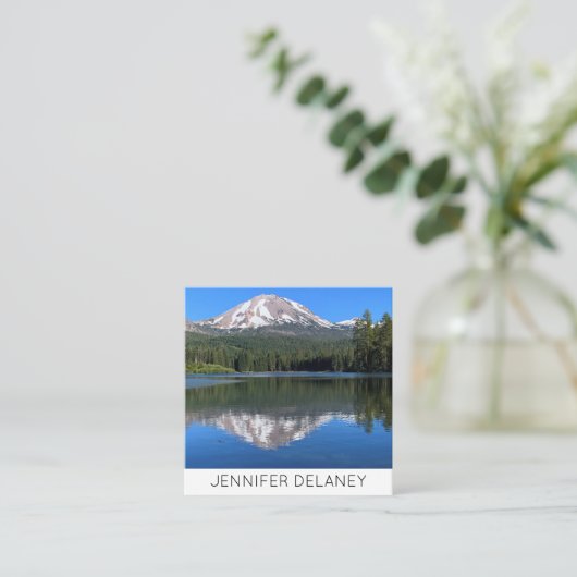 Bergmeer Natuur Fotoreizen Vierkante Visitekaartje (Staand voorkant)