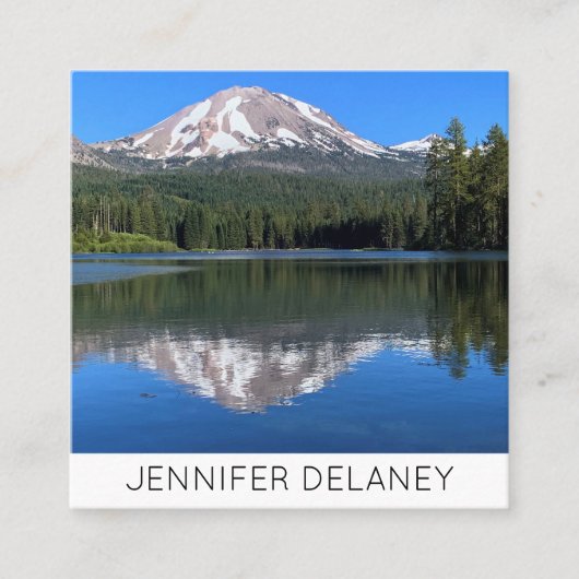 Bergmeer Natuur Fotoreizen Vierkante Visitekaartje (Voorkant)