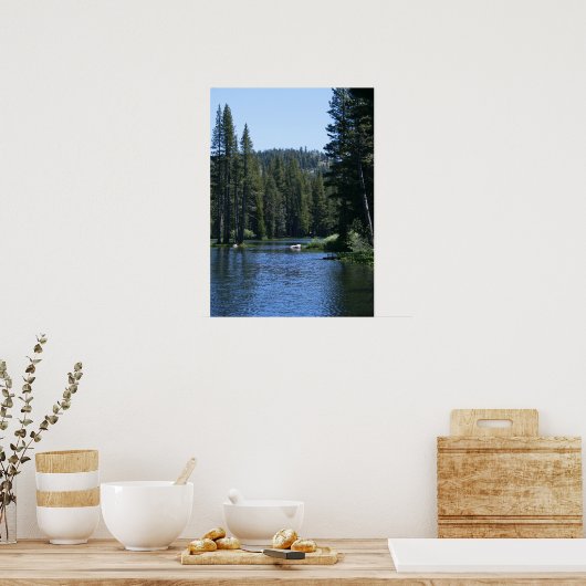 Bergmeer, pijnboombos poster (Keuken)