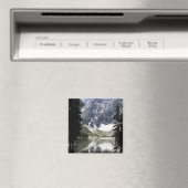 Bergmeer reflecterend gebergte bedekt met bomen magneet (Insitu (Vaatwasser))