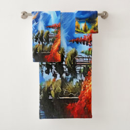 Bergmeer: Schilderachtig Uitzicht Bad Handdoek