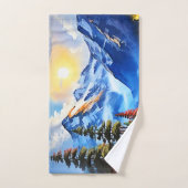 Bergmeer: Schilderachtig Uitzicht Bad Handdoek (Handdoek)