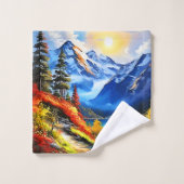 Bergmeer: Schilderachtig Uitzicht Bad Handdoek (Wasdoekje)