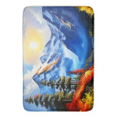 Bergmeer: Schilderachtig Uitzicht Badmat (Voorkant Verticaal)