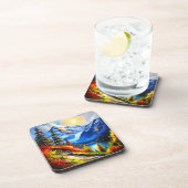 Bergmeer: Schilderachtig Uitzicht Bier Onderzetter (Rechterzijde)