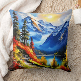 Bergmeer: Schilderachtig Uitzicht Kussen