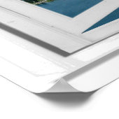 Bergmeer uitzicht Trompe l'oeil Nepraam Poster (Hoek)
