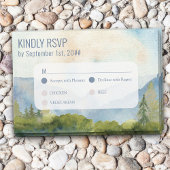 Bergmeer Waterverf Dusty Blue Entree RSVP Kaartje