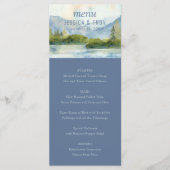 Bergmeer Waterverf Dusty Blue Wedding Menu (Voorkant)