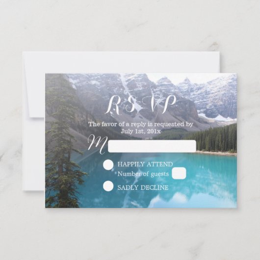 Bergmeer Wedding Elegant RSVP (Voorkant)