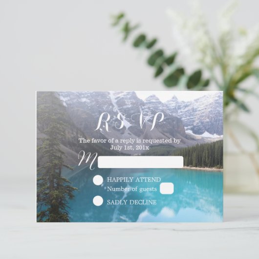 Bergmeer Wedding Elegant RSVP (Staand voorkant)