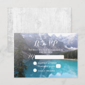 Bergmeer Wedding Elegant RSVP Kaartje (Voorkant / Achterkant)