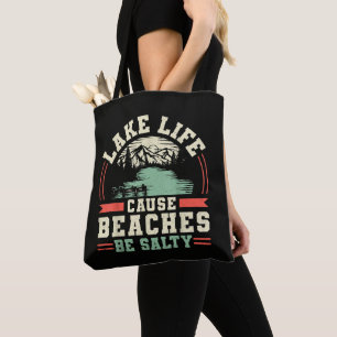 Bergmeerleven zorgt ervoor dat stranden zout zijn tote bag