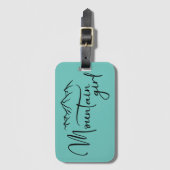 Bergmeisje Teal Bagage Label (Voorkant (verticaal))