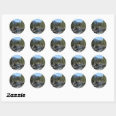 Bergmeren Schitterende Foto Ronde Sticker (Vel)