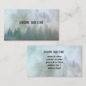 bergmijnen in het kunstlandschap van de mist natuu visitekaartje (Voorkant / Achterkant)