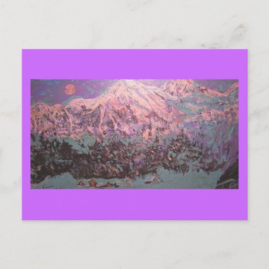 bergmoonlicht briefkaart (Voorkant)