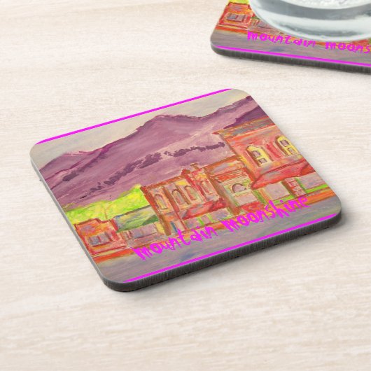 bergmoonshine bier onderzetter (Linkerzijde)