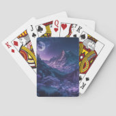 Bergnacht met maan pokerkaarten (Achterkant)