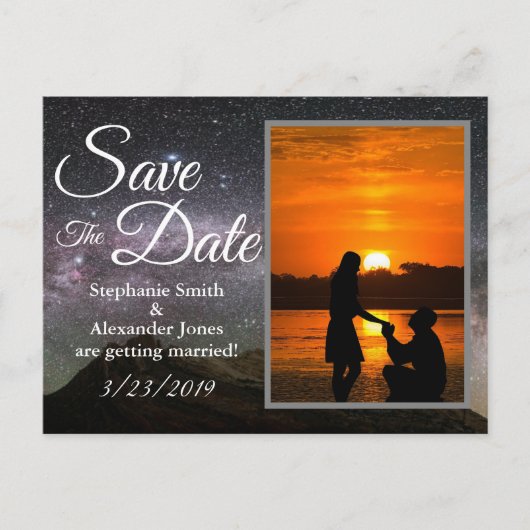 Bergnacht Save The Date Aankondigingskaart (Voorkant)