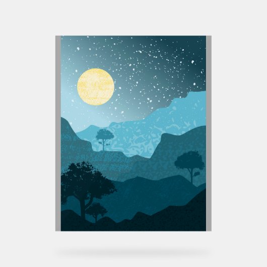 Bergontwerp Acryl Bord (Voorkant)