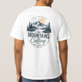 bergontwerp t-shirt voor mannen (Achterkant)