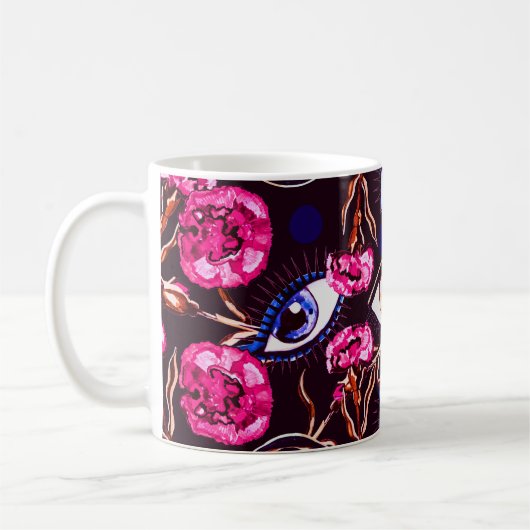 Bergoog. Abstract patroon Koffiemok (Links)