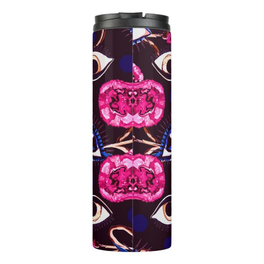 Bergoog. Abstract patroon Thermosbeker (Achterkant)