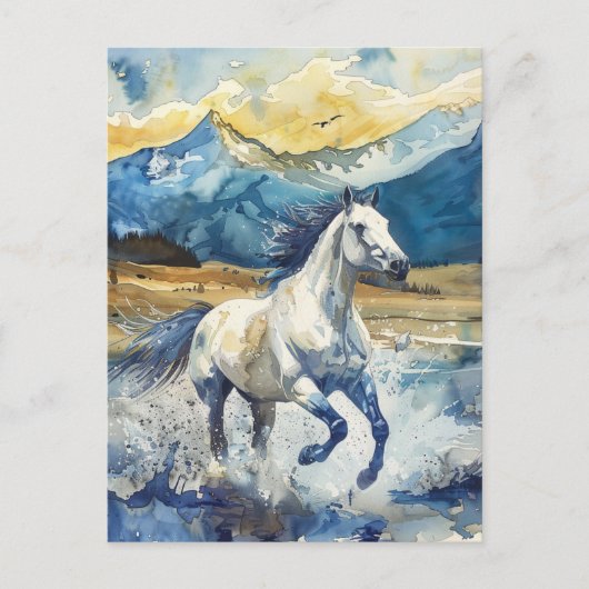 Bergpaard Briefkaart (Voorkant)