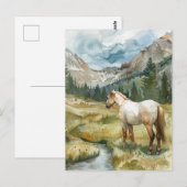 Bergpaard Briefkaart (Voorkant / Achterkant)