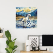 Bergpaard Poster (Thuiskantoor)