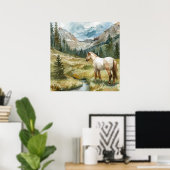 Bergpaard Poster (Thuiskantoor)