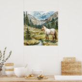 Bergpaard Poster (Keuken)