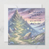 Bergpad en prijsopgave notitiekaartje (Voorkant)