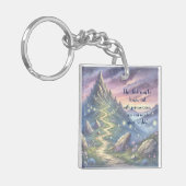 Bergpad en prijsopgave sleutelhanger (Voorkant Links)