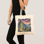Bergpad en prijsopgave tote bag (Voorkant (product))
