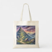 Bergpad en prijsopgave tote bag (Achterkant)