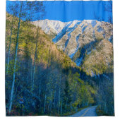 Bergpad // Rocky Mountain Sunrise Douchegordijn (Voorkant)