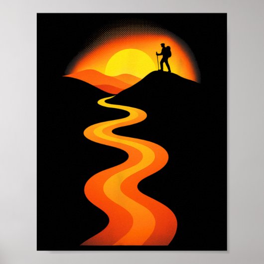 Bergpad Zonsondergang - Rotsbeklimming Avontuur De Poster (Voorkant)