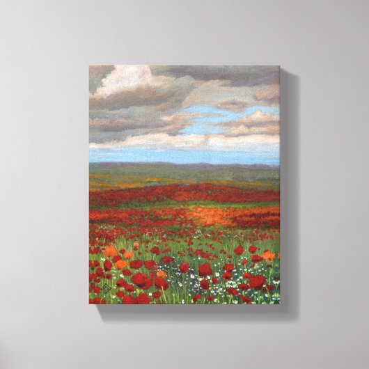 Bergpapaver - gewikkelde Giclee Canvas Afdruk (Voorkant)