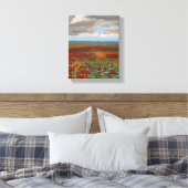 Bergpapaver - gewikkelde Giclee Canvas Afdruk (Insitu (Slaapkamer))