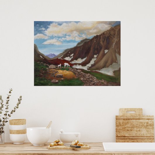 Bergpas in het hoge noorden poster (Keuken)